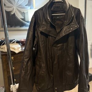 Wilsons Leather Dark Brown Bomber Jacket